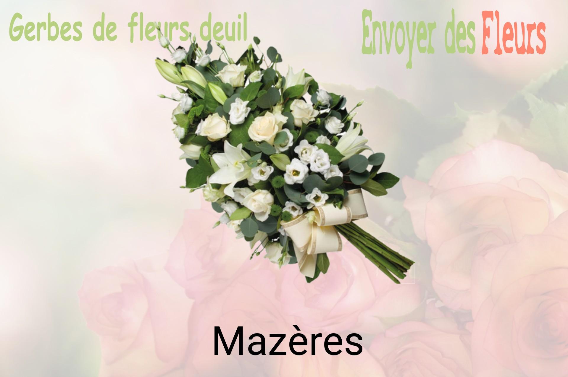 Gerbe de fleurs de deuil livrée à Mazères